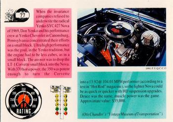 1991 Muscle Cards #77 1970 Yenko Chevrolet Nova Back