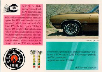 1991 Muscle Cards #88 1970 Oldsmobile W-30 442 Back