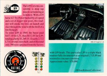 1991 Muscle Cards #89 1969 Chevrolet Corvette Convertible Back