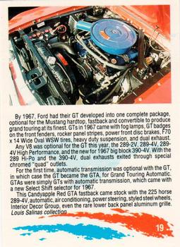 1992 Performance Years Mustang Cards #19 '67 GTA Fastback Back