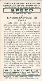 1938 Wills's Speed #7 Macchi-Castoldi 72 Racer Back