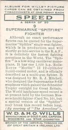 1938 Wills's Speed #9 Supermarine 