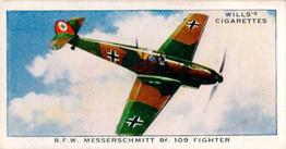 1938 Wills's Speed #10 B.F.W. Messerschmitt Bf. 109 Fighter Front