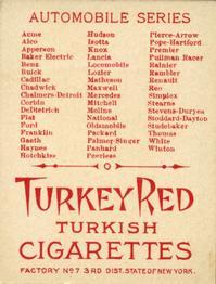 1911 Turkey Red Automobile Series (T37) #NNO Peerless Back