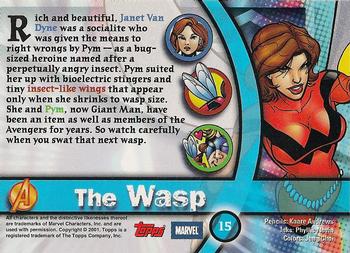 2001 Topps Marvel Legends #15 Wasp Back