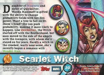 2001 Topps Marvel Legends #20 Scarlet Witch Back