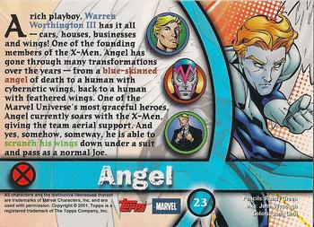 2001 Topps Marvel Legends #23 Angel Back