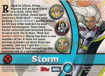 2001 Topps Marvel Legends #27 Storm Back