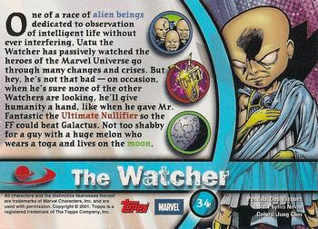 2001 Topps Marvel Legends #34 Watcher Back