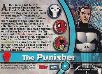 2001 Topps Marvel Legends #38 Punisher Back