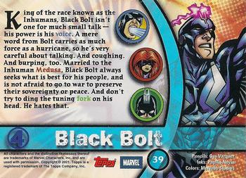 2001 Topps Marvel Legends #39 Black Bolt Back