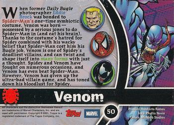 2001 Topps Marvel Legends #50 Venom Back