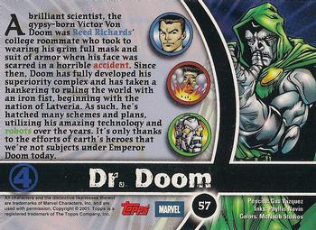 2001 Topps Marvel Legends #57 Dr. Doom Back
