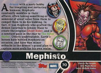 2001 Topps Marvel Legends #70 Mephisto Back