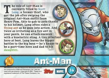 2001 Topps Marvel Legends - Foil #14 Ant-Man Back