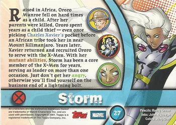 2001 Topps Marvel Legends - Foil #27 Storm Back