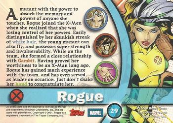2001 Topps Marvel Legends - Foil #29 Rogue Back