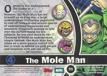 2001 Topps Marvel Legends - Foil #55 The Mole Man Back