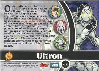 2001 Topps Marvel Legends - Foil #62 Ultron Back