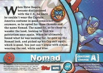 2001 Topps Marvel Legends - Costume Change #CC2 Nomad Back