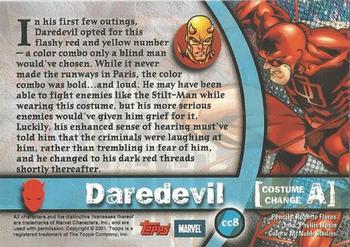 2001 Topps Marvel Legends - Costume Change #CC8 Daredevil Back