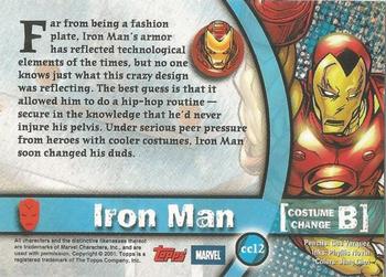 2001 Topps Marvel Legends - Costume Change #CC12 Iron Man Back