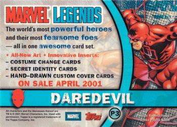 Marvel Legends Costume Change B Chase Card Daredevil Topps 2001 CC17 