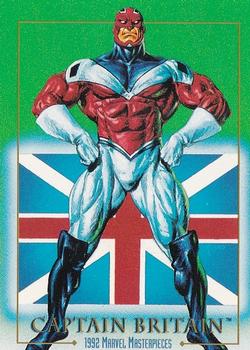 1992 SkyBox Marvel Masterpieces #15 Captain Britain Front