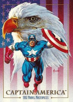 1992 SkyBox Marvel Masterpieces #16 Captain America Front