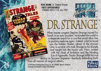 1992 SkyBox Marvel Masterpieces #24 Dr. Strange Back