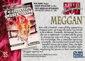 1992 SkyBox Marvel Masterpieces #55 Meggan Back