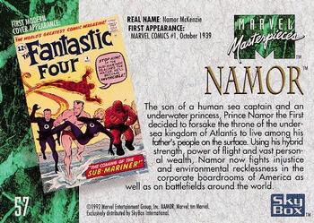 1992 SkyBox Marvel Masterpieces #57 Namor Back