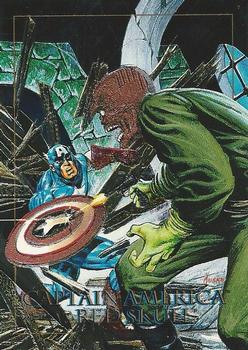 1992 SkyBox Marvel Masterpieces - Battle Spectra #5-D Captain America vs Red Skull Front