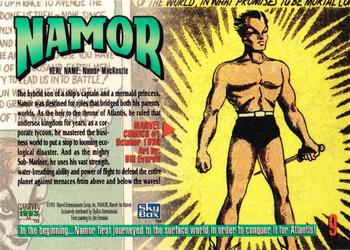 1993 SkyBox Marvel Masterpieces #9 Namor Back
