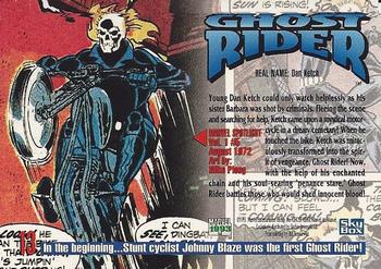 1993 SkyBox Marvel Masterpieces #13 Ghost Rider Back