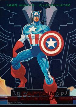 1993 SkyBox Marvel Masterpieces #15 Captain America Front