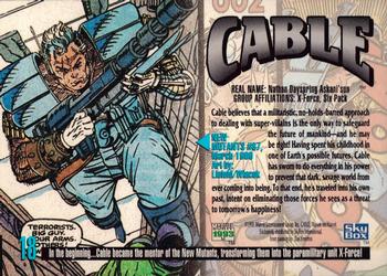 1993 SkyBox Marvel Masterpieces #18 Cable Back