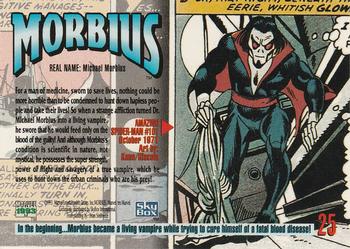 1993 SkyBox Marvel Masterpieces #25 Morbius Back