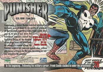 1993 SkyBox Marvel Masterpieces #26 Punisher Back