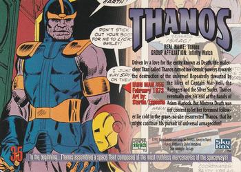 1993 SkyBox Marvel Masterpieces #35 Thanos Back