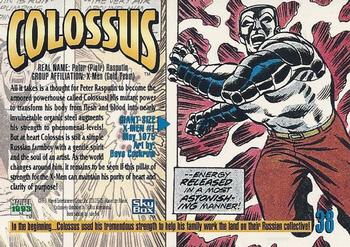 1993 SkyBox Marvel Masterpieces #38 Colossus Back