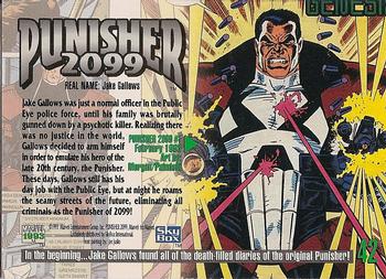 1993 SkyBox Marvel Masterpieces #42 Punisher 2099 Back