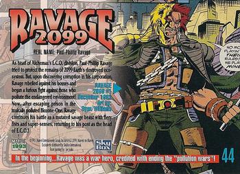 1993 SkyBox Marvel Masterpieces #44 Ravage 2099 Back