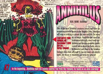 1993 SkyBox Marvel Masterpieces #47 Annihilus Back