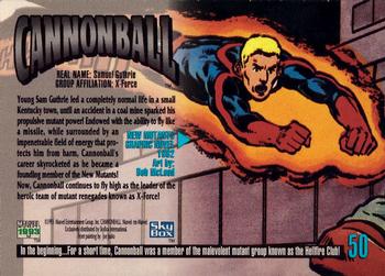 1993 SkyBox Marvel Masterpieces #50 Cannonball Back