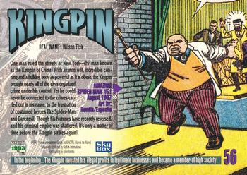 1993 SkyBox Marvel Masterpieces #56 Kingpin Back