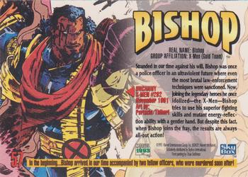 1993 SkyBox Marvel Masterpieces #57 Bishop Back