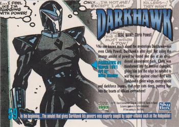 1993 SkyBox Marvel Masterpieces #59 Darkhawk Back