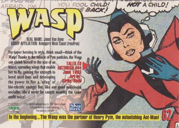 1993 SkyBox Marvel Masterpieces #62 Wasp Back
