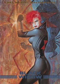 1993 SkyBox Marvel Masterpieces #67 Black Widow Front
